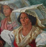 ESCALANTE, Juan Antonio Frias y portrait of pacchiana oil painting